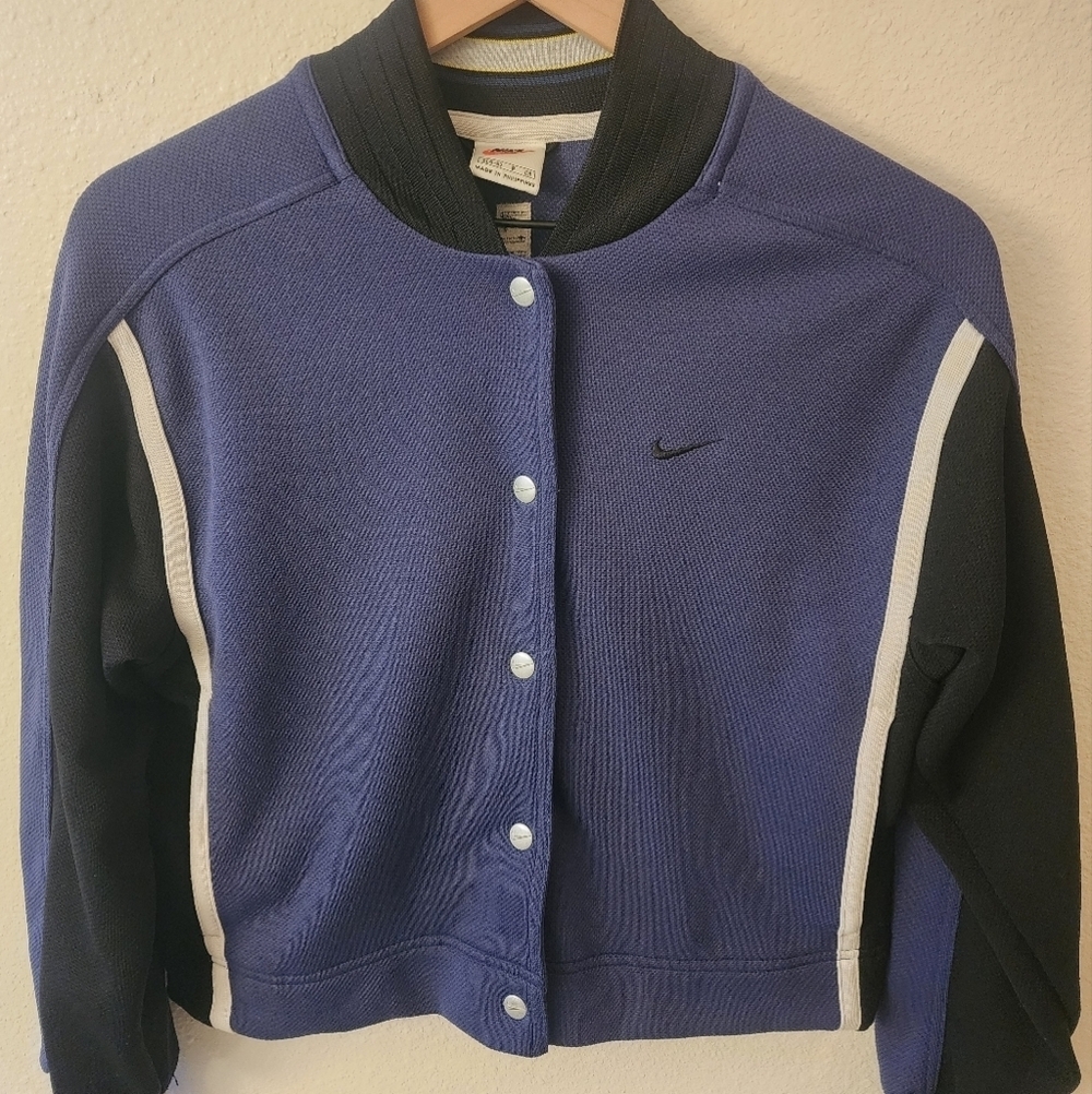 Nike Jersey Jacket Red Swoosh Womens Sz Small